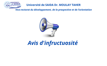 Avis d&rsquo;infructuosité des consultations