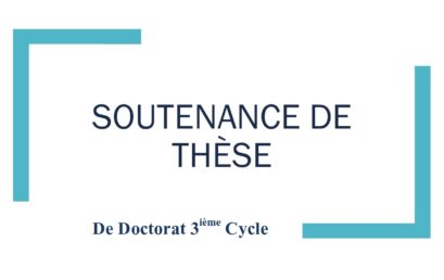 Avis de Soutenance de Thèse de Doctorat (Génie Biomédical) Mr/ khaldi ahmed