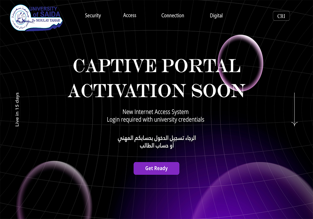 بخصوص إنطلاق خدمة Captive Portal بخصوص إنطلاق خدمة Captive Portal